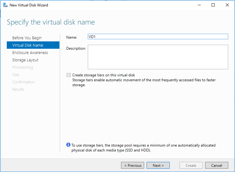 Specify the virtual disk name 