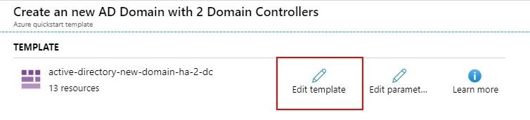 Domain controllers template