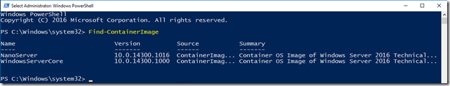 command Find-ContainerImage