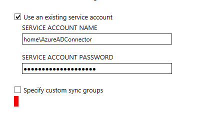 Azure service account