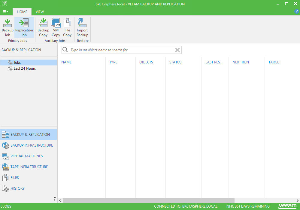Veeam Backup & Replication 9.5 features in GUI