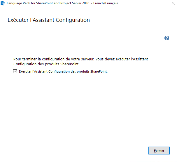 Sharepoint 2016 Configuration Wizard