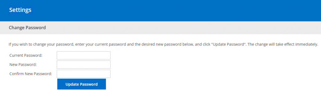 StarWind Management Console settings change password