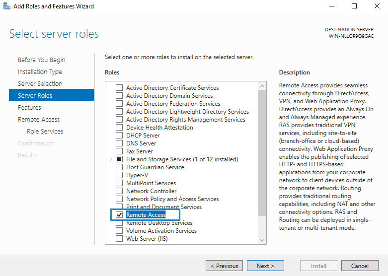 Remote Access Role