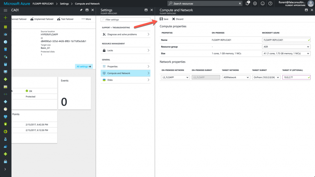 Compute and Network properties in Azure Resource Manager