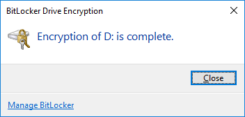 Encryption status