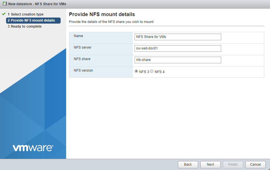 Unmount NFS datastores from VMware ESXi and NFS is in use