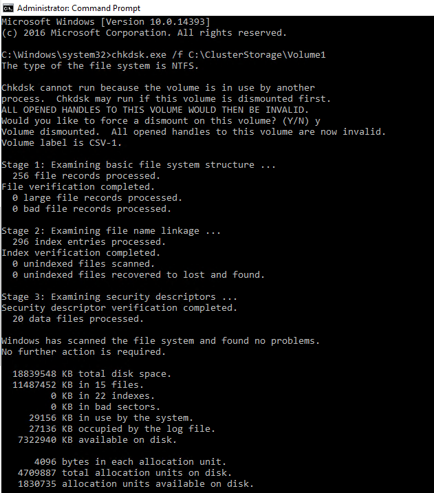 Run the Chkdsk in Command Prompt