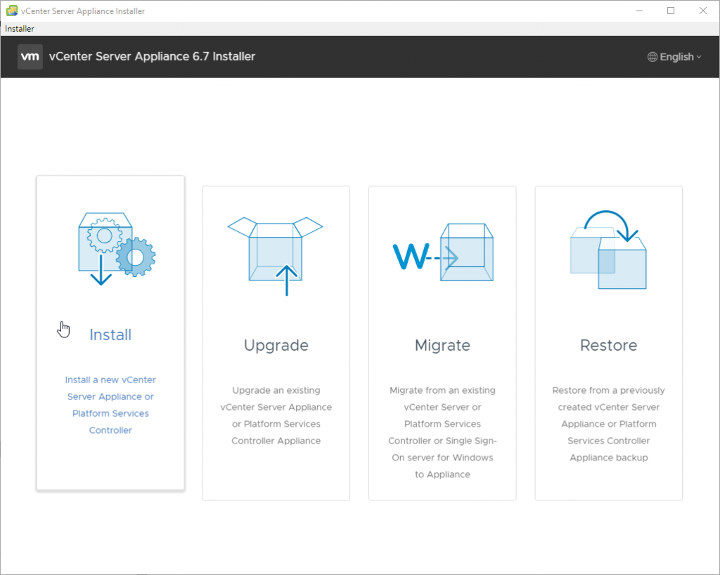 Install a New vCenter Server Appliance