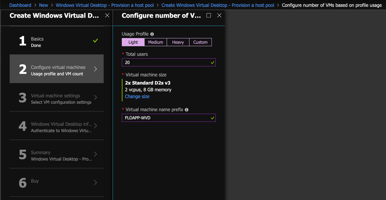 Configure virtual machines