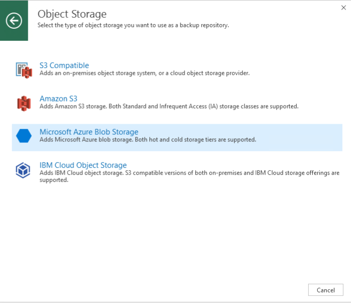 Microsoft Azure blob storage