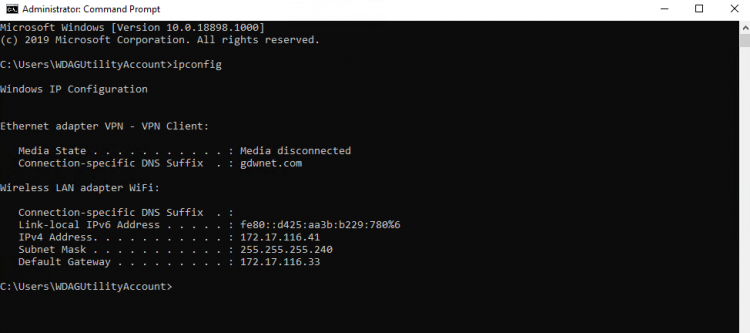 The VM has connectivity through this NAT connection 