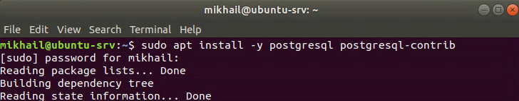 Installing PostgreSQL