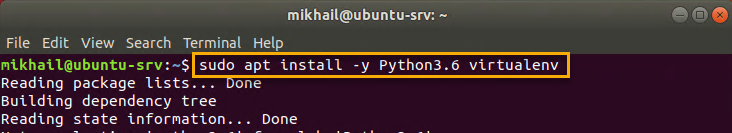 Installing Python 3.6 and virtualenv
