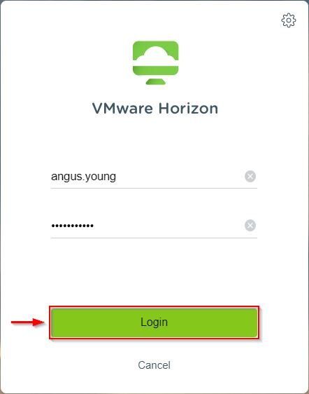 Login to VMware Horizon