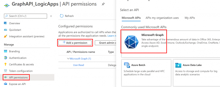 Microsoft Graph in Azure Logic Apps