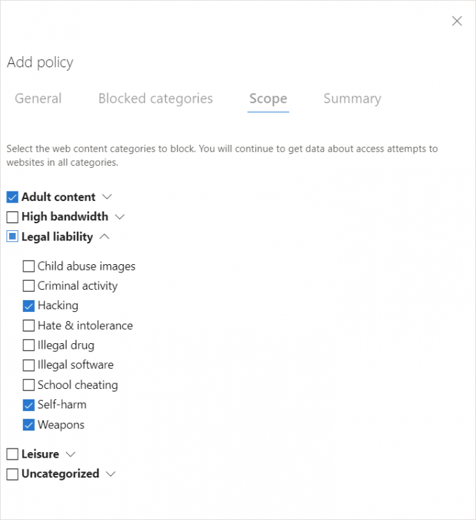 Microsoft 365 Security - Add Policy - Scope 