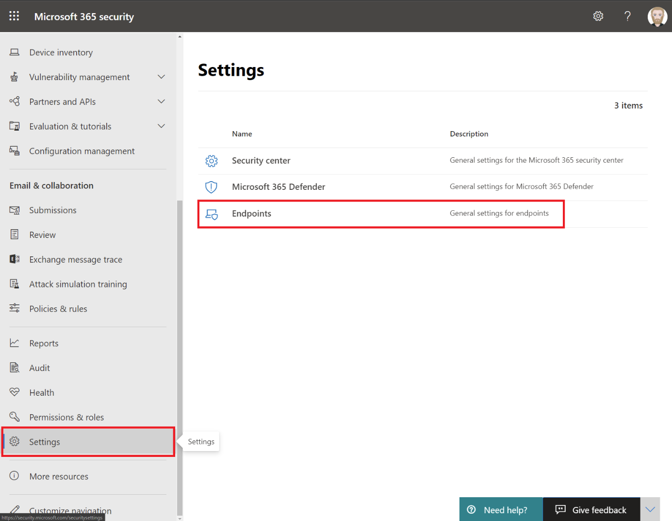 Microsoft 365 Security - Settings and Endpoints