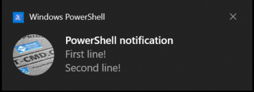Display a description in your notification