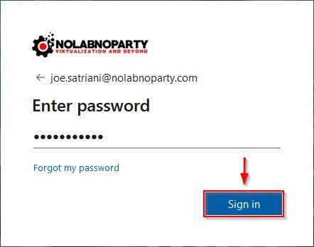 Enter the password 