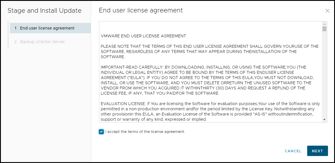 Agree to the license agreement