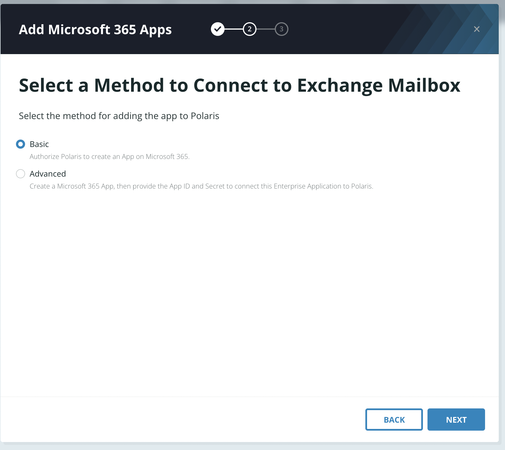 Select a method to connect