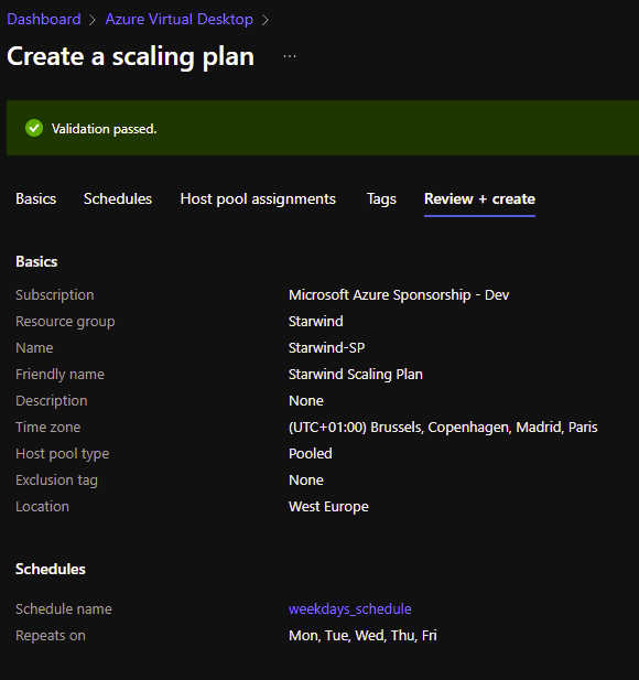 Create a scaling plan