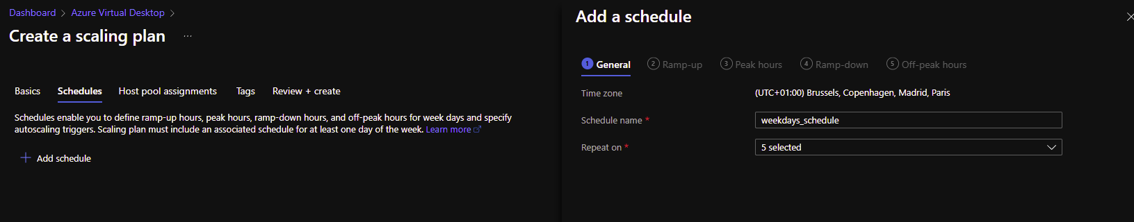 Add a schedule