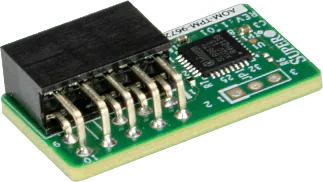 An illustration of Supermicro TPM add-in module used to provide hardware TPM functionality for supported server platforms - img An illustration of Supermicro TPM add-in module used to provide hardware TPM functionality for supported server platforms