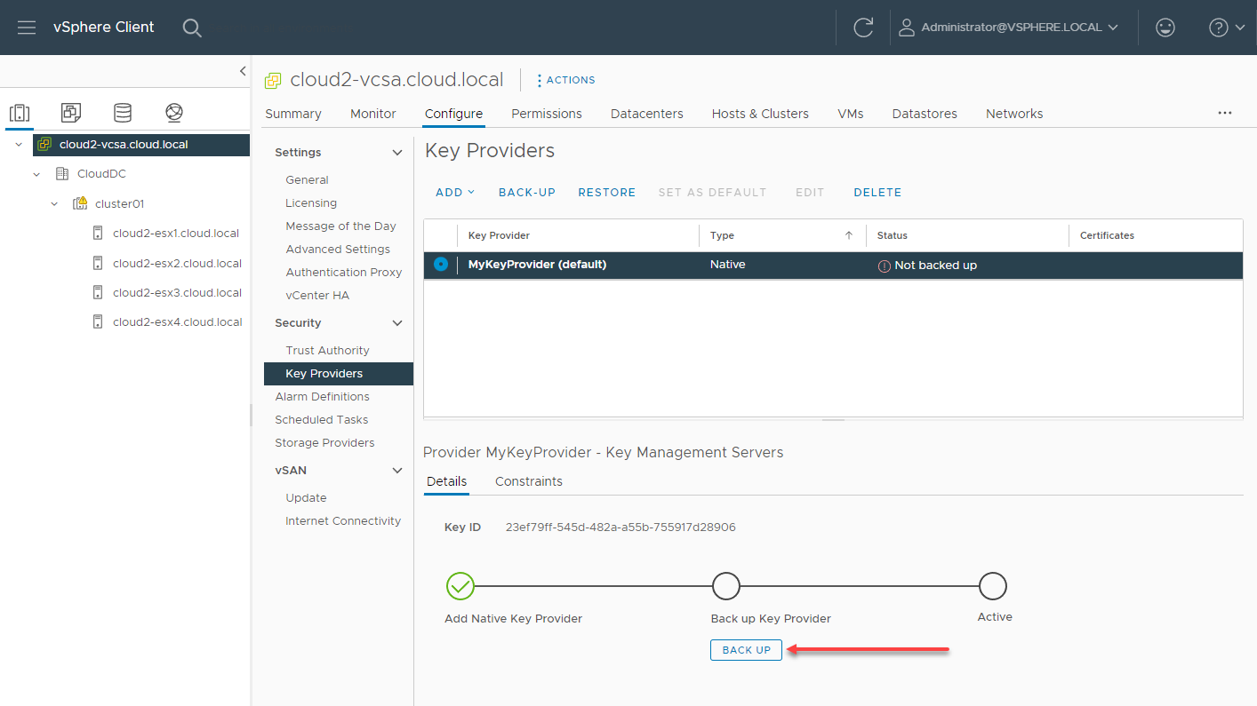 Backing up the NKP configuration.- img Backing up the NKP configuration.