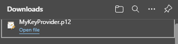 Downloading a backup of the Native Key Provider configuration-img Downloading a backup of the Native Key Provider configuration