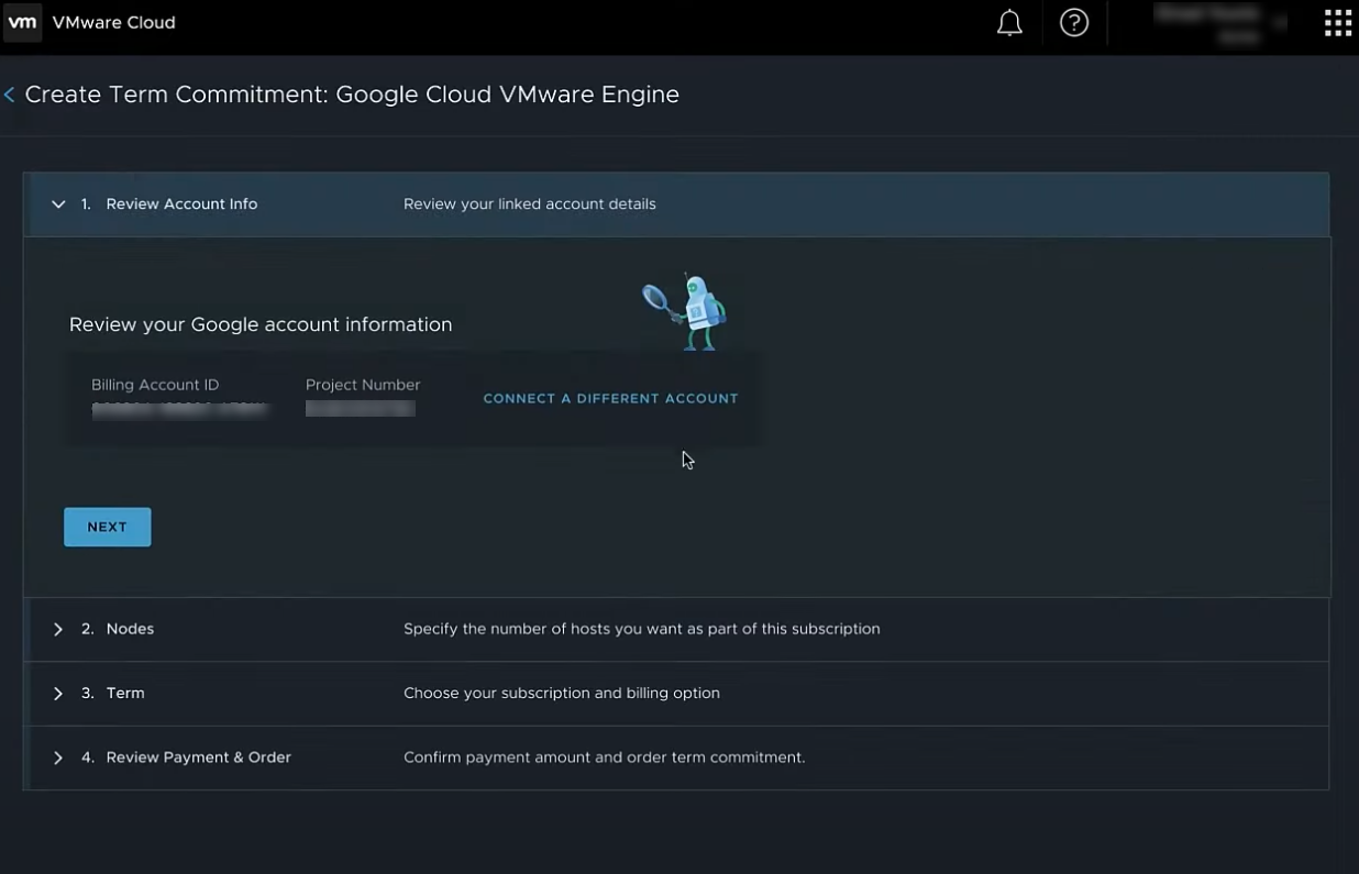 How to create Term Commitment for Google Cloud VMware Engine