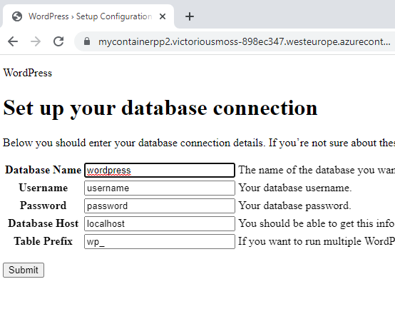 Set up your database connection