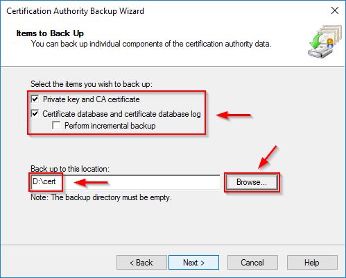 Private key and CA certificate