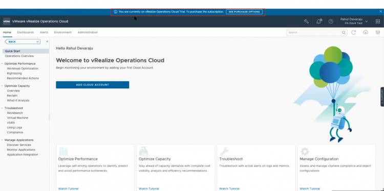 VMware Aria (vRealize Cloud Management)