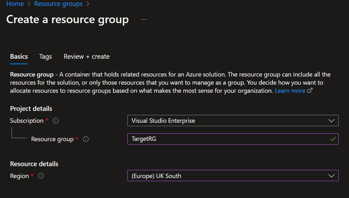 Resource groups