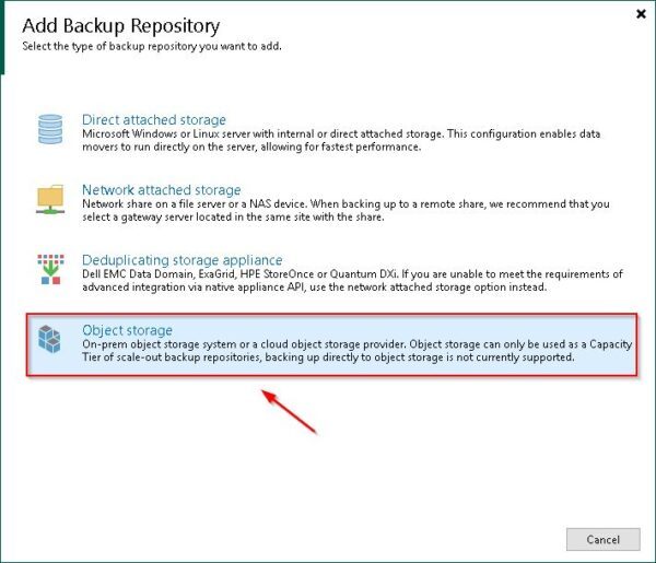 Add Backup Repository