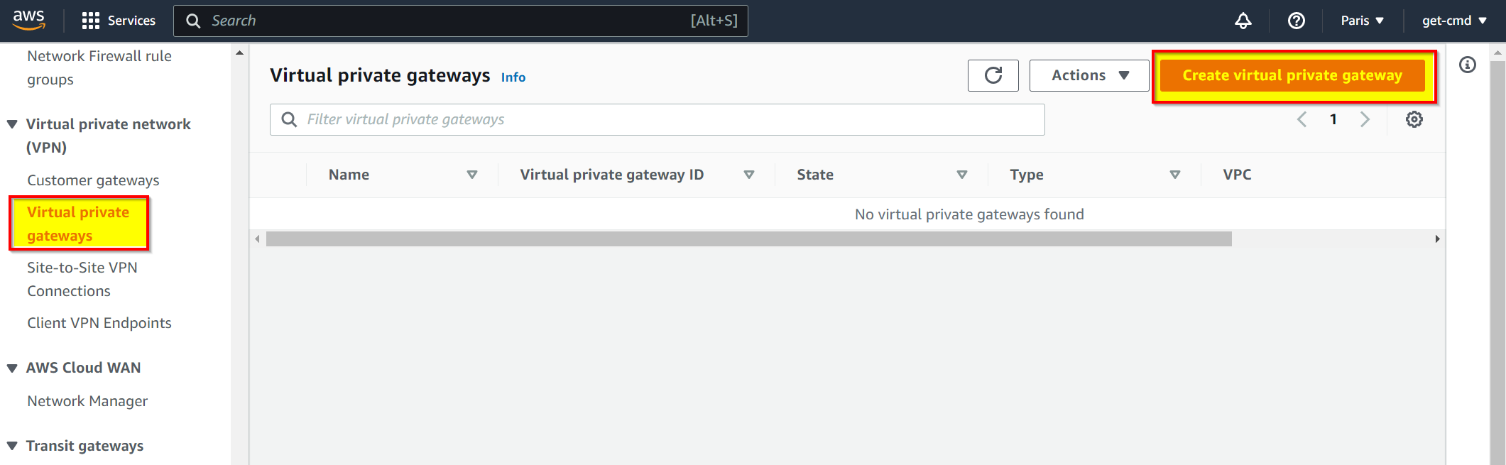 Virtual Private Gateways