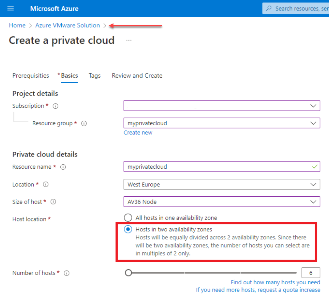 Configuring an Azure VMware Solution stretched cluster