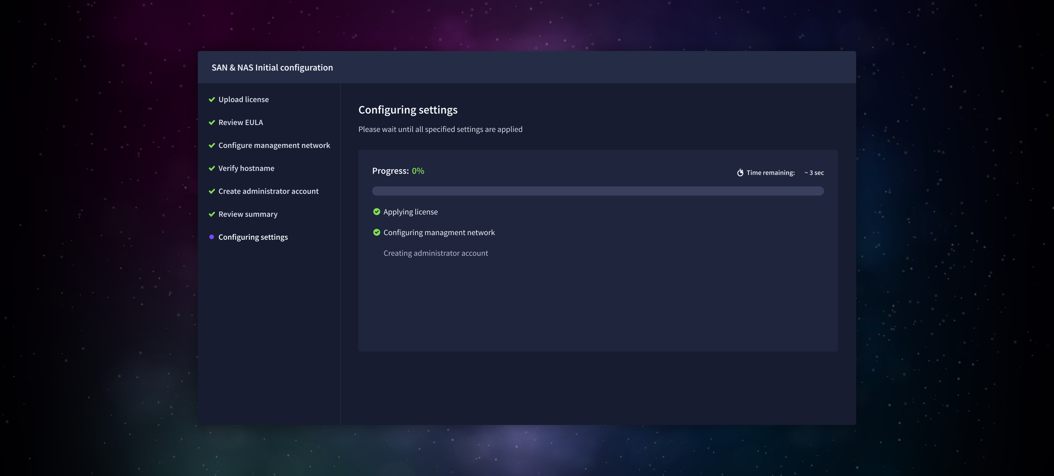 Configuring settings