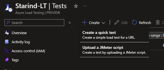 Create a quick test