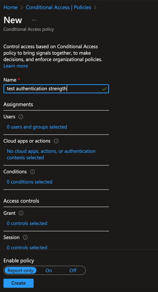 Provide a name to the conditional access