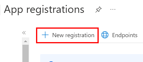 Click New registration to create a new one