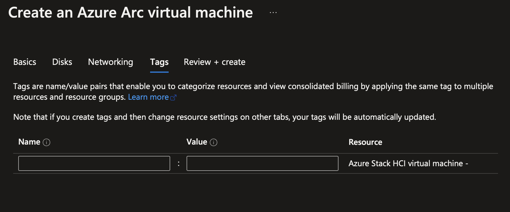 Like all Azure resources, you can apply tags