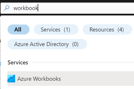 Go to Azure Workbook section
