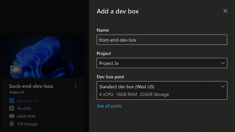 Dev Box makes it easy for infrastructure teams to provision new developer workstations