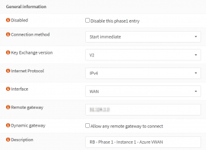 OPNsense Site-2-Site VPN to Azure VWAN Configuration – Part 2
