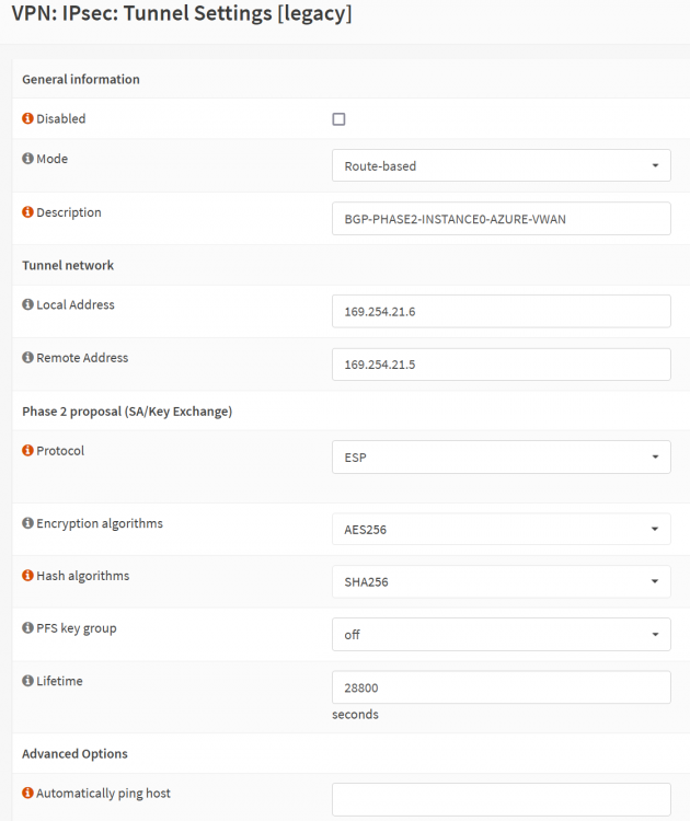 Route-Based with BGP for Azure VWAN