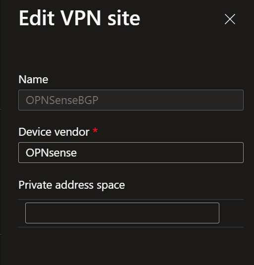 Edit VPN site