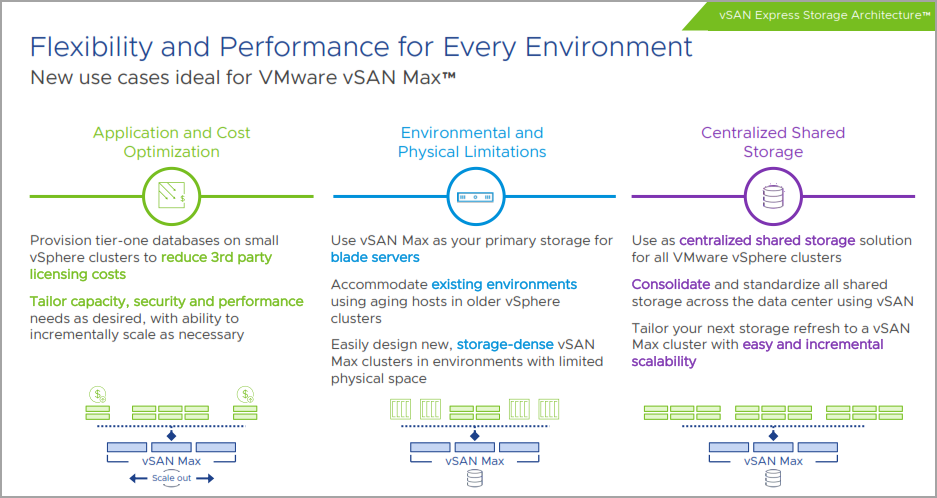 Use cases of VMware vSAN Max
